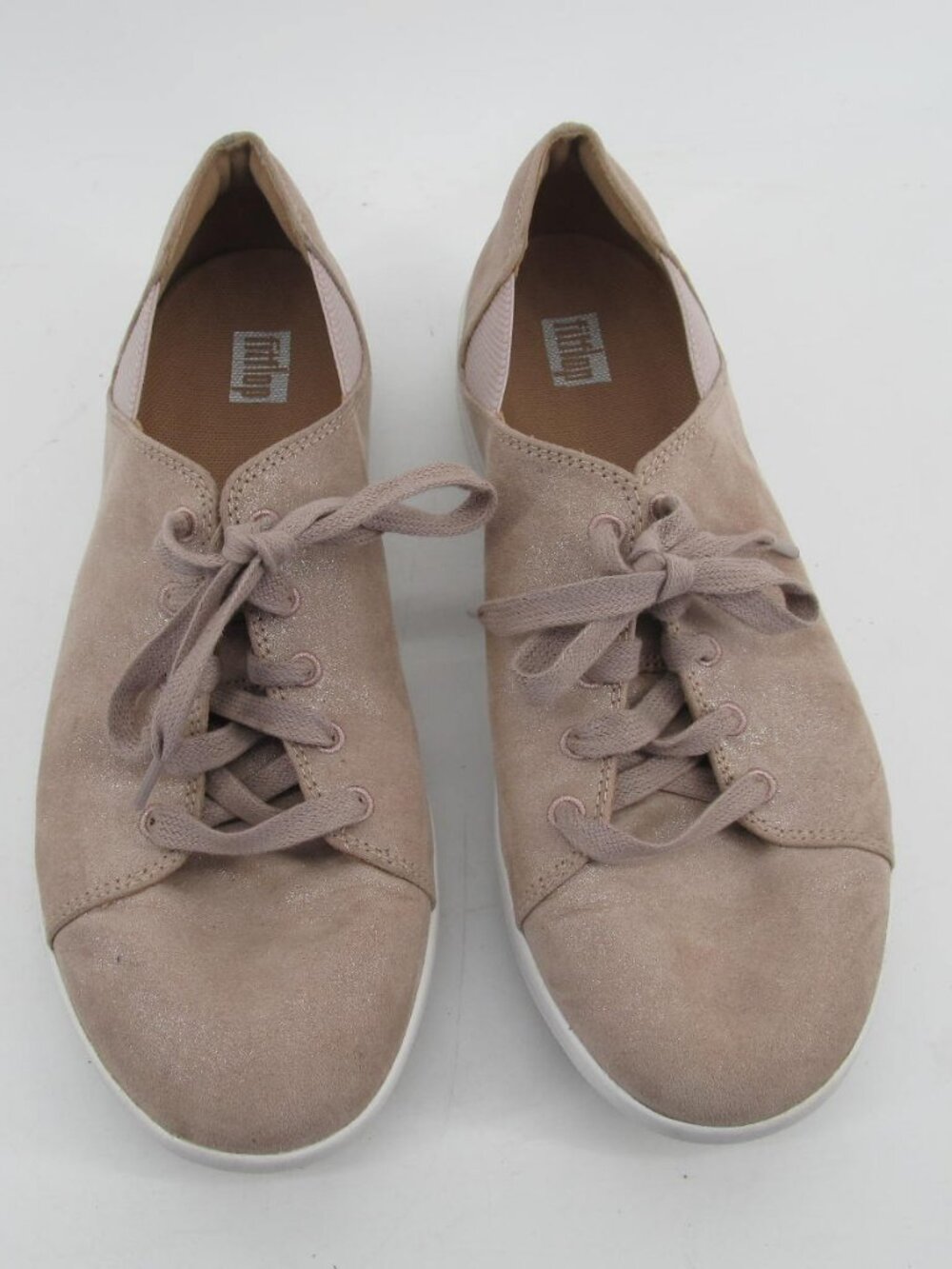 Fitflop Valentia Women's Size 9 Shoes Pink White Comfort Low Trainer Sneakers